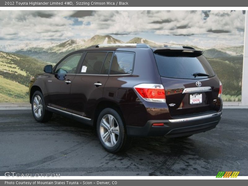 Sizzling Crimson Mica / Black 2012 Toyota Highlander Limited 4WD