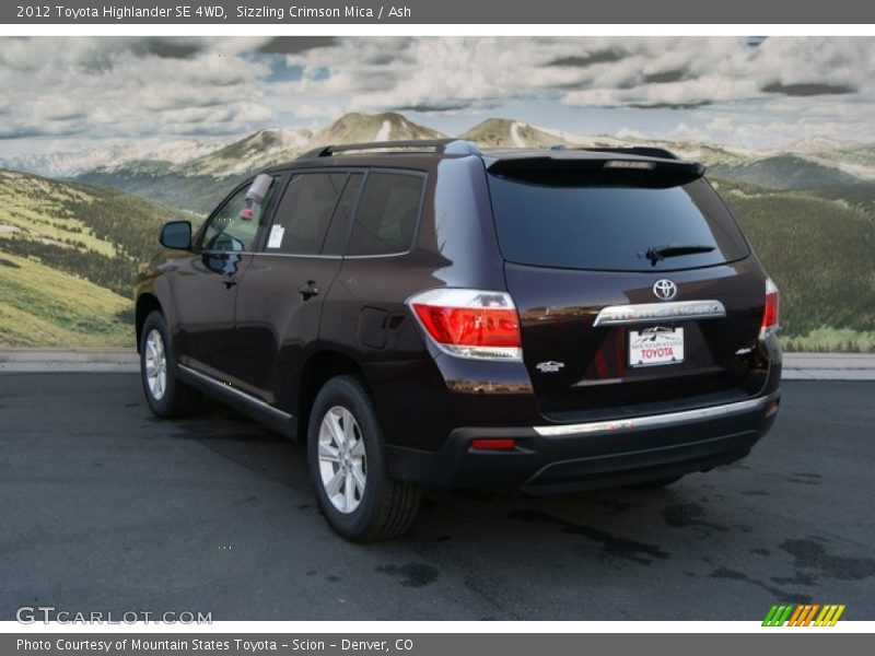 Sizzling Crimson Mica / Ash 2012 Toyota Highlander SE 4WD