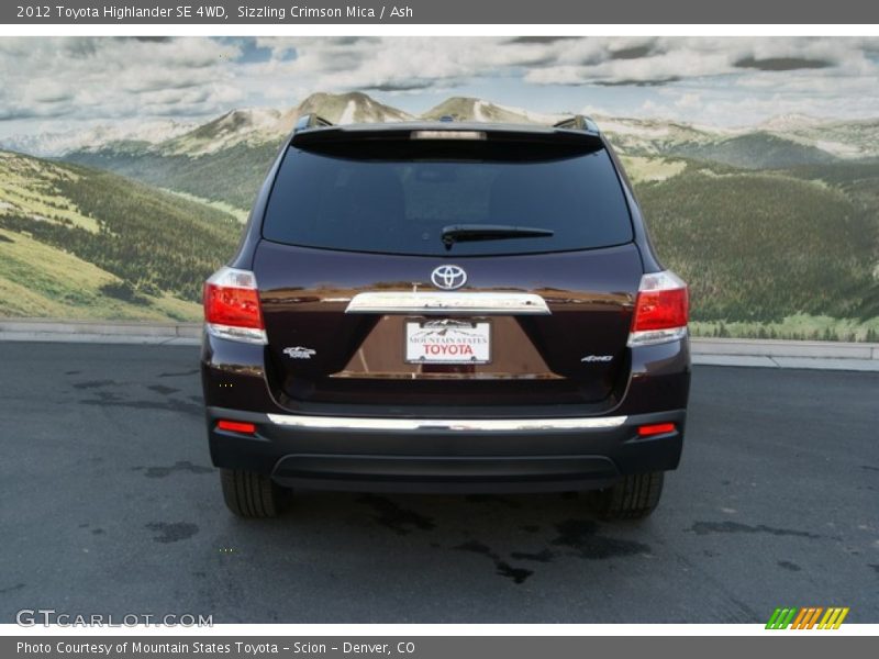 Sizzling Crimson Mica / Ash 2012 Toyota Highlander SE 4WD