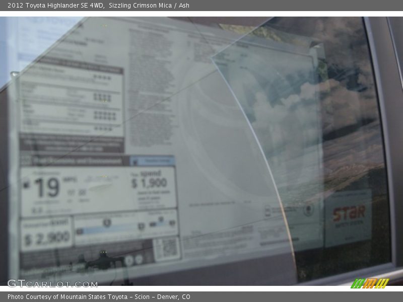 Sizzling Crimson Mica / Ash 2012 Toyota Highlander SE 4WD