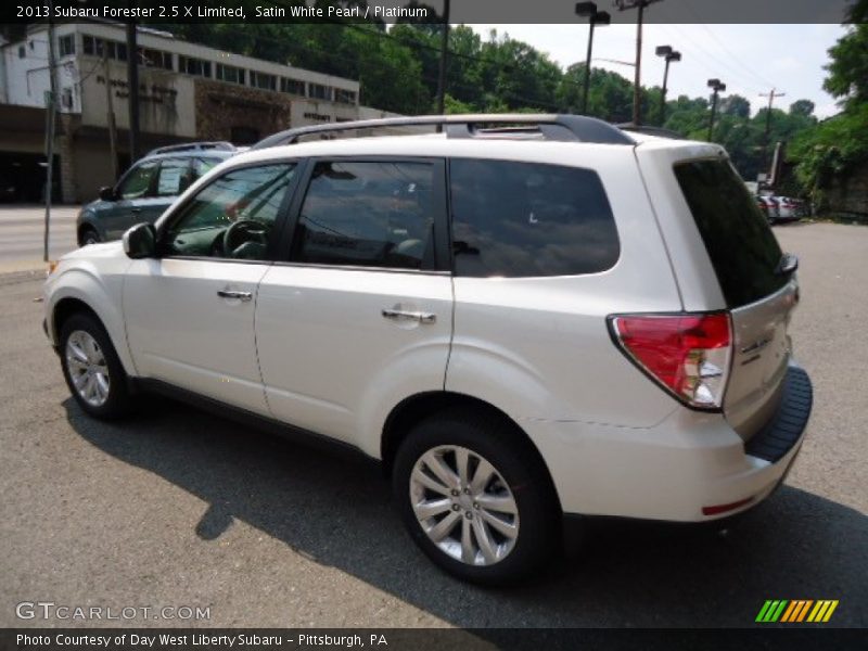 Satin White Pearl / Platinum 2013 Subaru Forester 2.5 X Limited