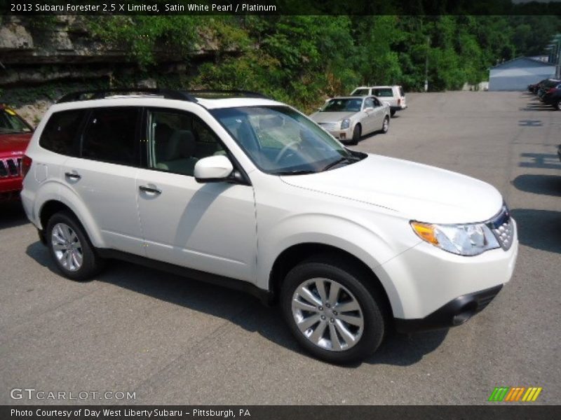 Satin White Pearl / Platinum 2013 Subaru Forester 2.5 X Limited