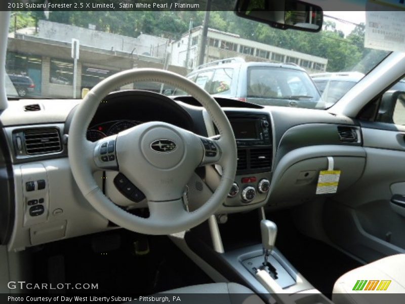 Satin White Pearl / Platinum 2013 Subaru Forester 2.5 X Limited