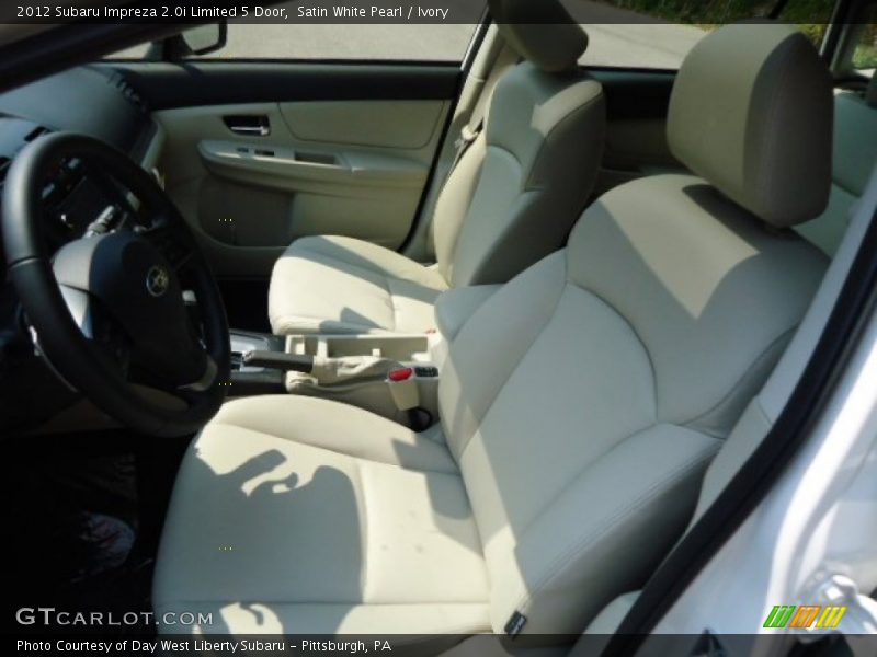 Satin White Pearl / Ivory 2012 Subaru Impreza 2.0i Limited 5 Door