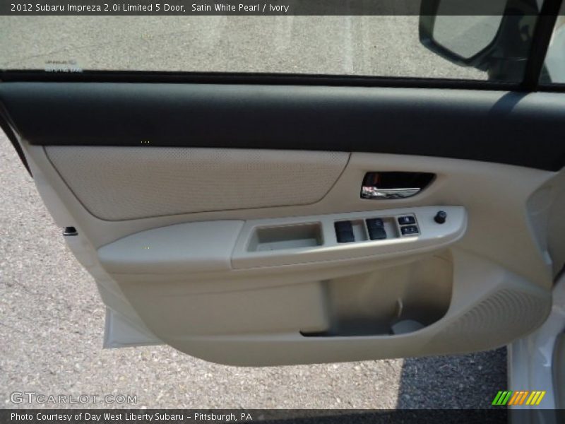 Satin White Pearl / Ivory 2012 Subaru Impreza 2.0i Limited 5 Door