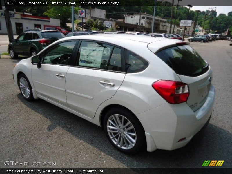 Satin White Pearl / Ivory 2012 Subaru Impreza 2.0i Limited 5 Door
