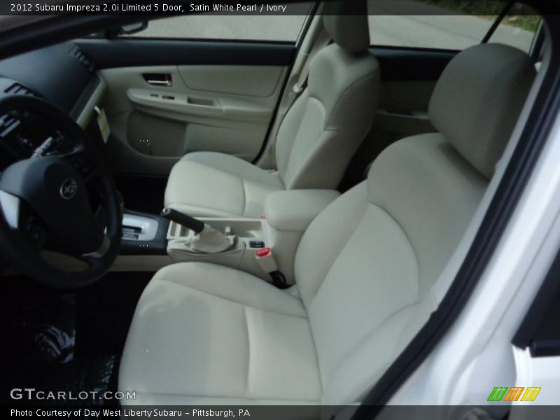 Satin White Pearl / Ivory 2012 Subaru Impreza 2.0i Limited 5 Door