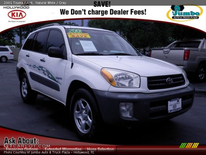Natural White / Gray 2001 Toyota RAV4