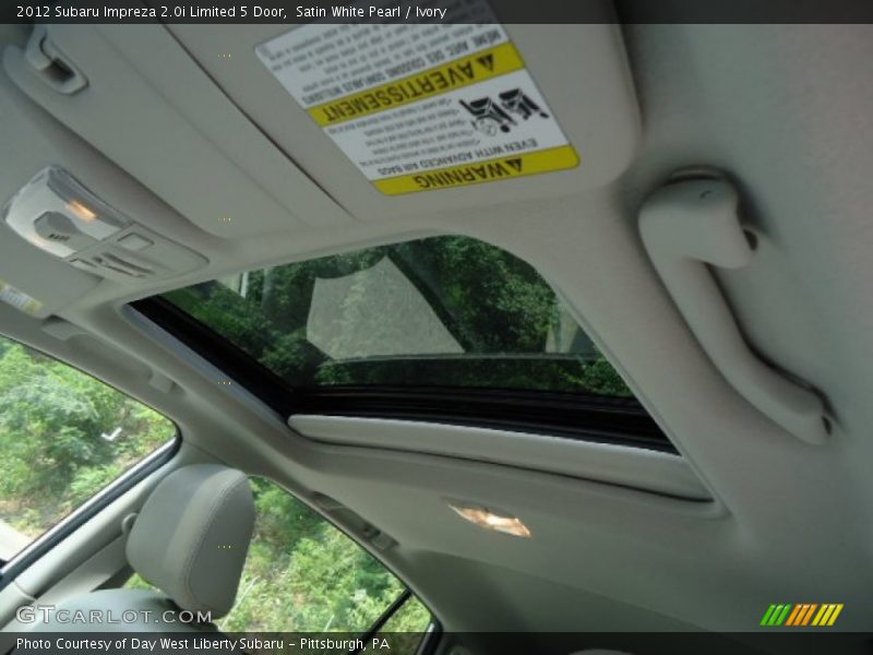 Satin White Pearl / Ivory 2012 Subaru Impreza 2.0i Limited 5 Door