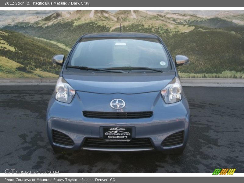 Pacific Blue Metallic / Dark Gray 2012 Scion iQ