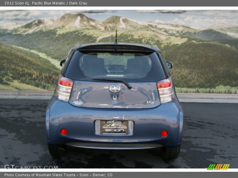 Pacific Blue Metallic / Dark Gray 2012 Scion iQ