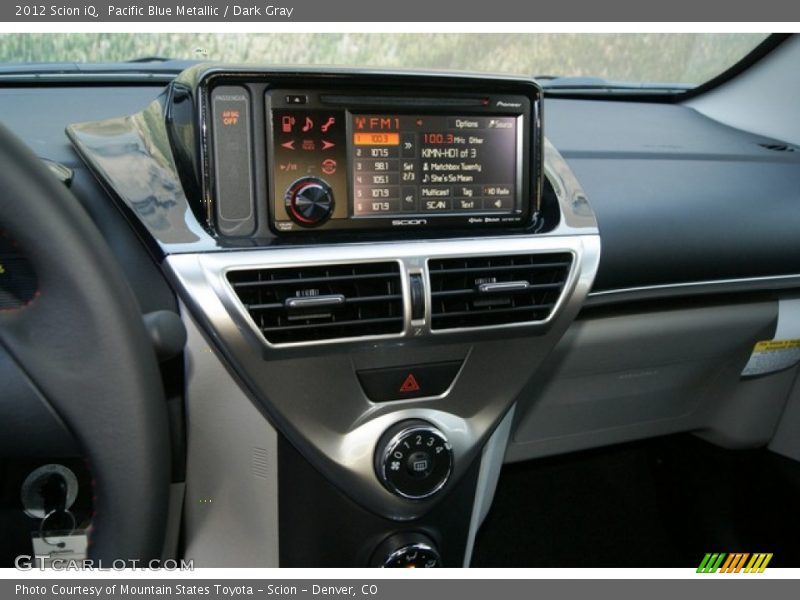 Pacific Blue Metallic / Dark Gray 2012 Scion iQ