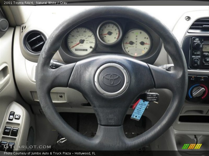 Natural White / Gray 2001 Toyota RAV4