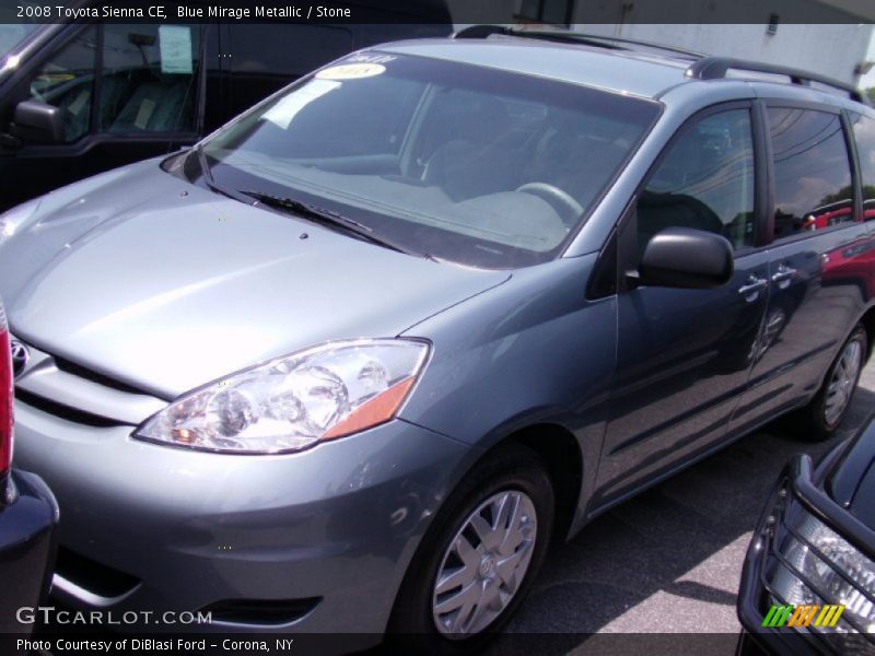 Blue Mirage Metallic / Stone 2008 Toyota Sienna CE