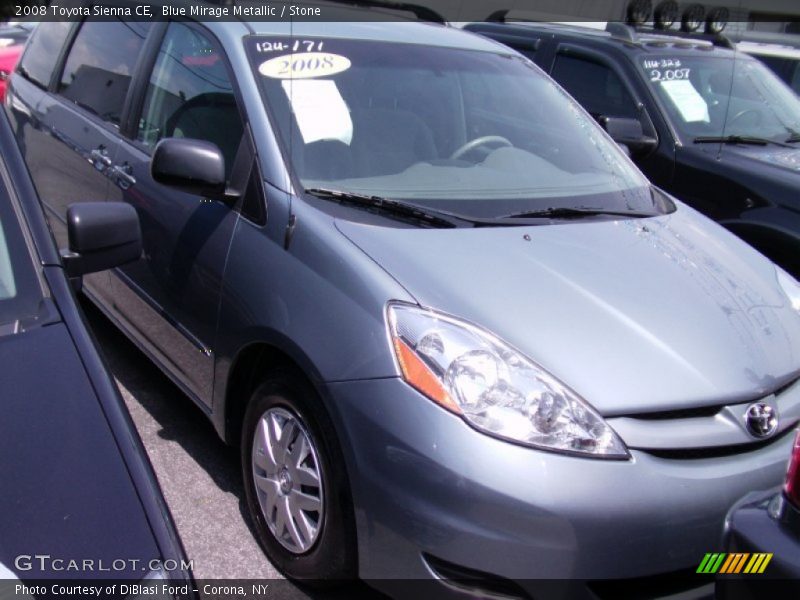 Blue Mirage Metallic / Stone 2008 Toyota Sienna CE