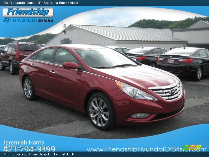 Sparkling Ruby / Black 2013 Hyundai Sonata SE