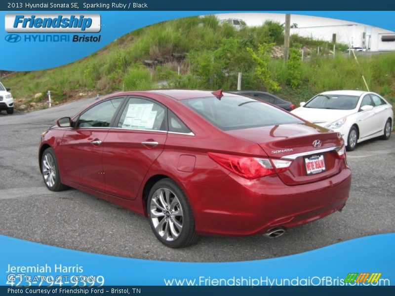 Sparkling Ruby / Black 2013 Hyundai Sonata SE