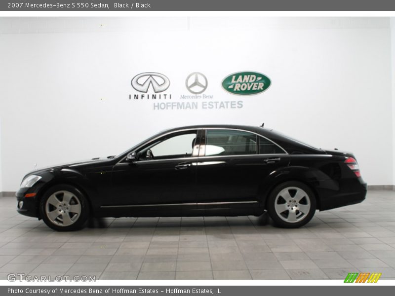 Black / Black 2007 Mercedes-Benz S 550 Sedan