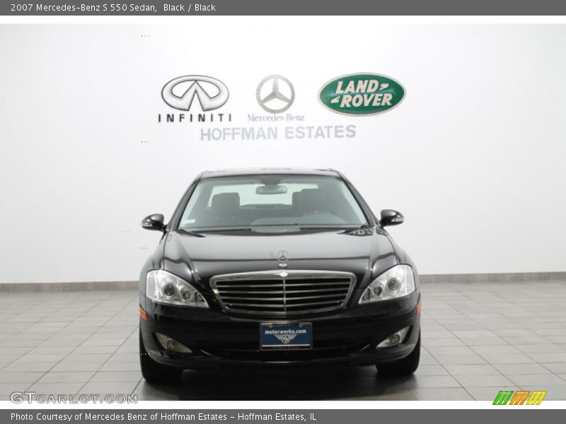 Black / Black 2007 Mercedes-Benz S 550 Sedan
