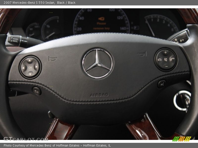 Black / Black 2007 Mercedes-Benz S 550 Sedan