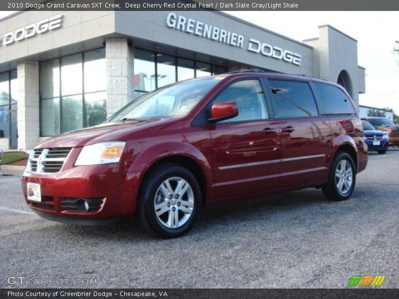 Deep Cherry Red Crystal Pearl / Dark Slate Gray/Light Shale 2010 Dodge Grand Caravan SXT Crew