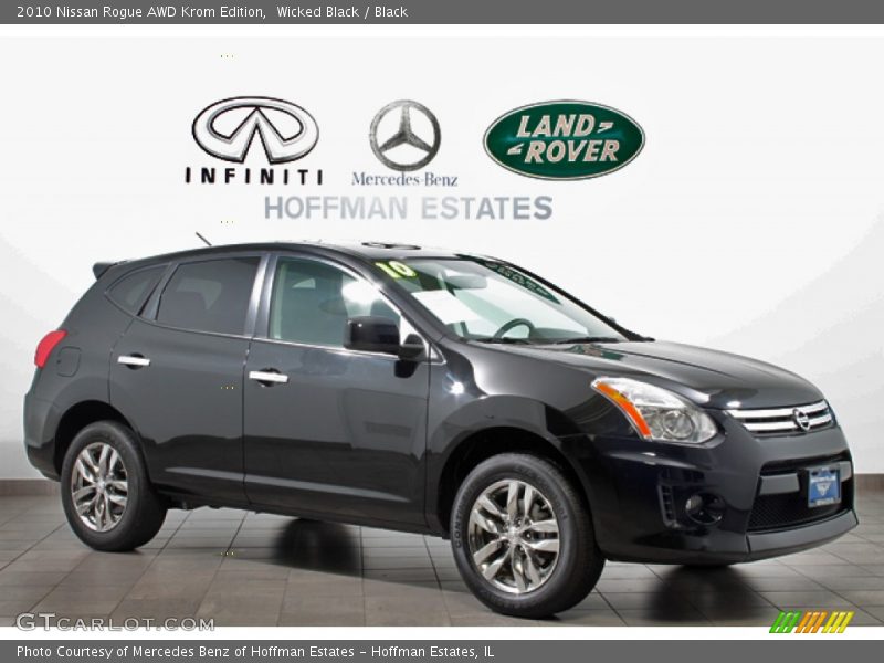 Wicked Black / Black 2010 Nissan Rogue AWD Krom Edition