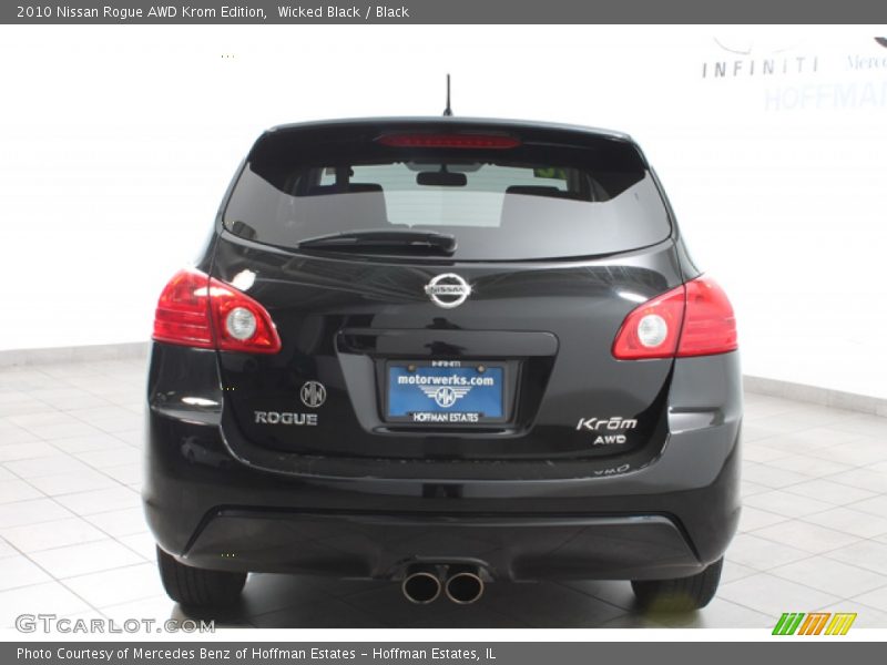Wicked Black / Black 2010 Nissan Rogue AWD Krom Edition