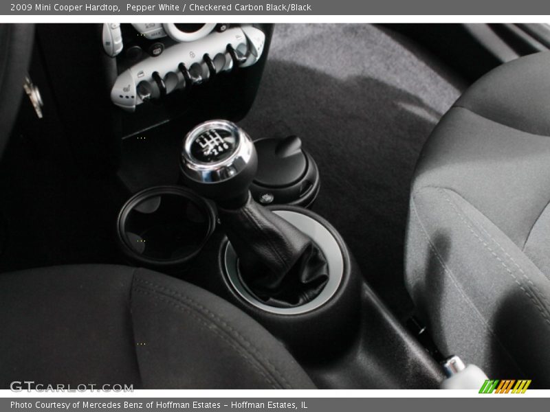 Pepper White / Checkered Carbon Black/Black 2009 Mini Cooper Hardtop