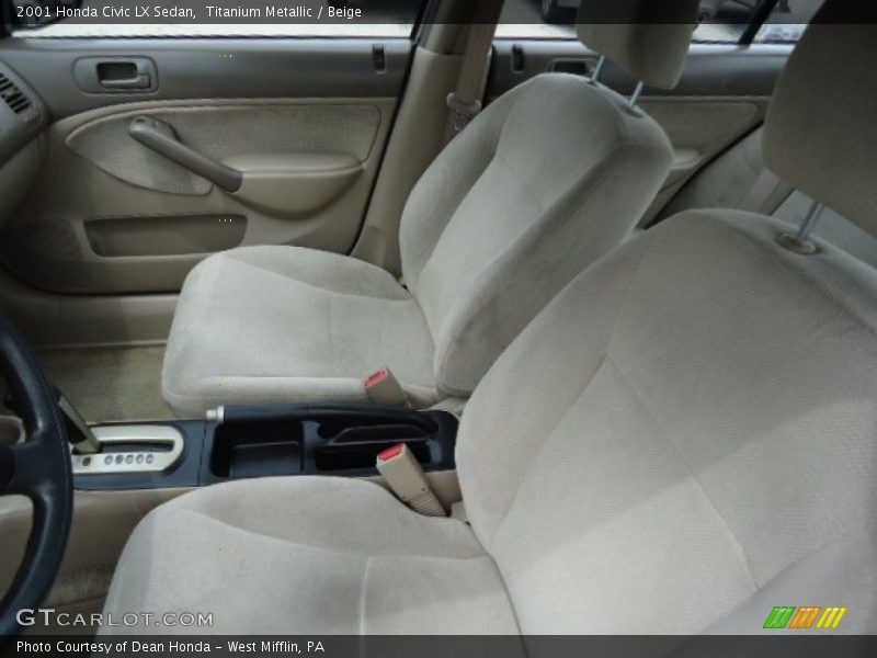 Titanium Metallic / Beige 2001 Honda Civic LX Sedan