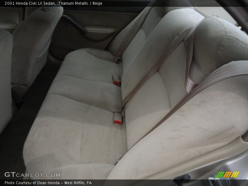 Titanium Metallic / Beige 2001 Honda Civic LX Sedan