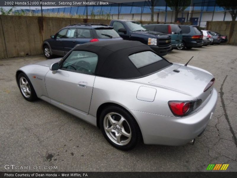 Sebring Silver Metallic / Black 2002 Honda S2000 Roadster