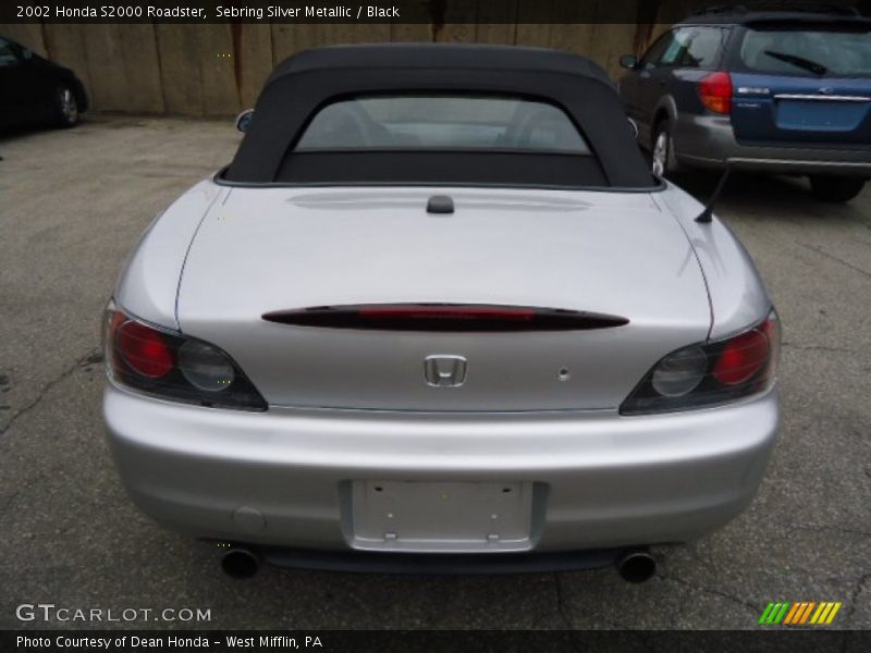 Sebring Silver Metallic / Black 2002 Honda S2000 Roadster