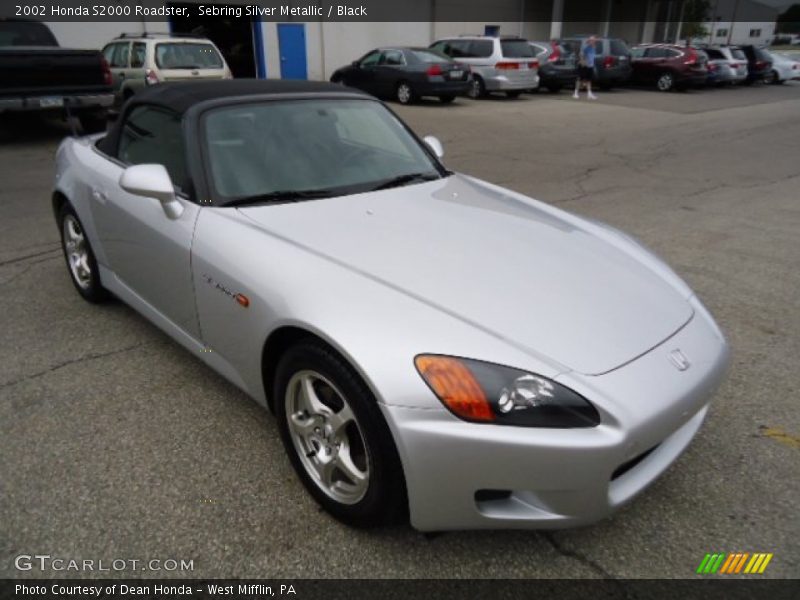 Sebring Silver Metallic / Black 2002 Honda S2000 Roadster