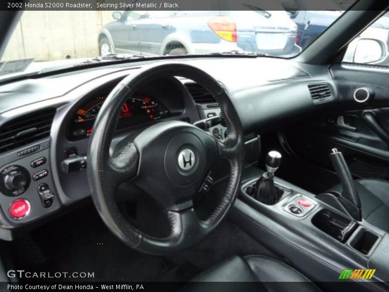 Sebring Silver Metallic / Black 2002 Honda S2000 Roadster