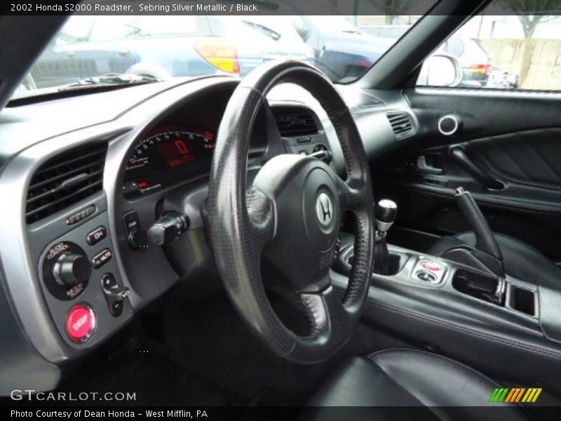 Sebring Silver Metallic / Black 2002 Honda S2000 Roadster