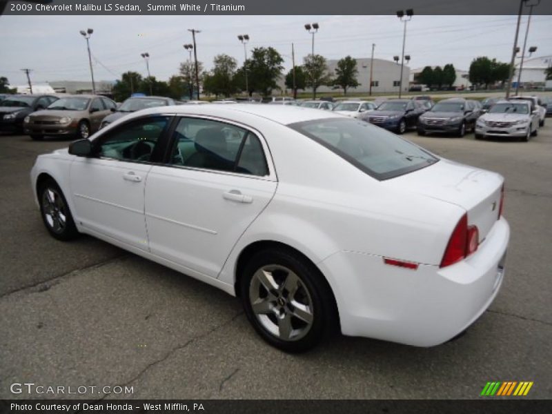 Summit White / Titanium 2009 Chevrolet Malibu LS Sedan