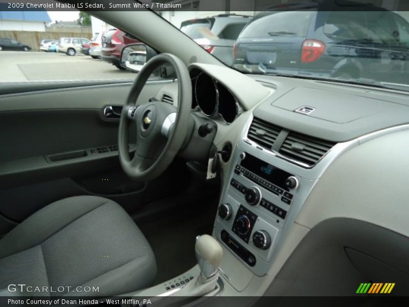 Summit White / Titanium 2009 Chevrolet Malibu LS Sedan