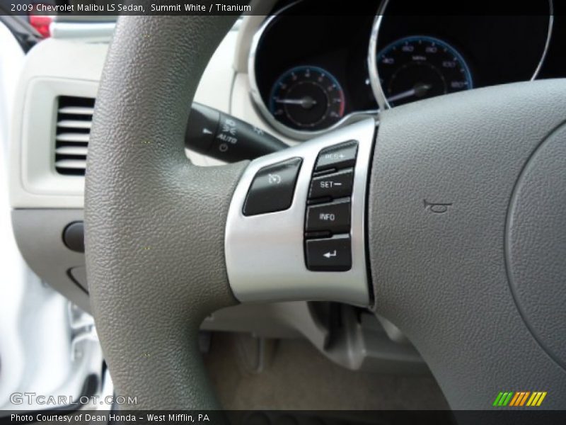 Summit White / Titanium 2009 Chevrolet Malibu LS Sedan