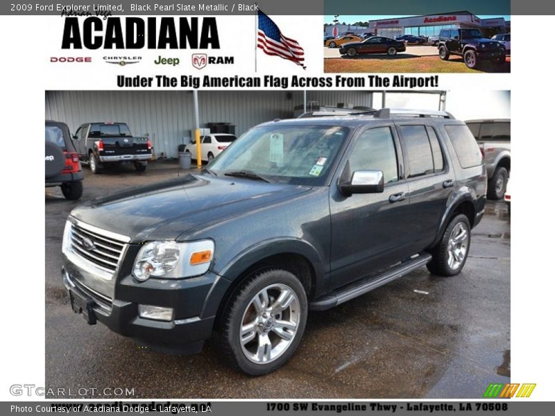 Black Pearl Slate Metallic / Black 2009 Ford Explorer Limited