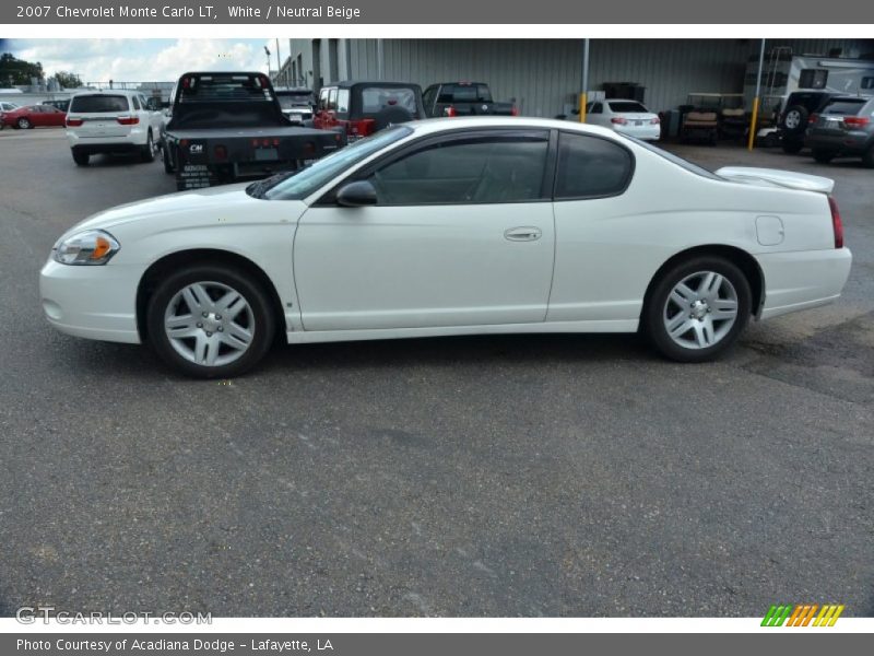 White / Neutral Beige 2007 Chevrolet Monte Carlo LT