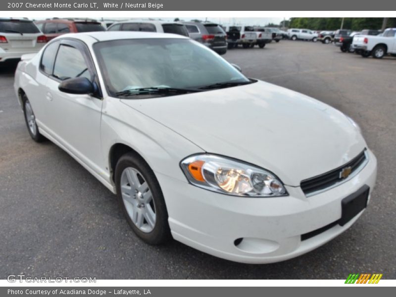 White / Neutral Beige 2007 Chevrolet Monte Carlo LT