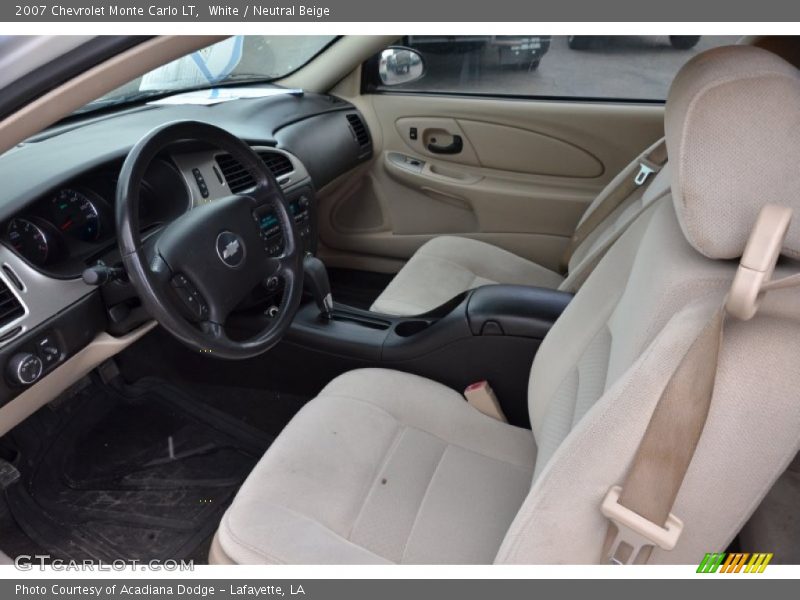 White / Neutral Beige 2007 Chevrolet Monte Carlo LT
