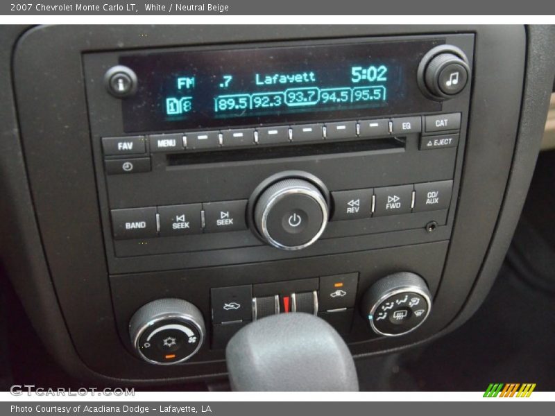 White / Neutral Beige 2007 Chevrolet Monte Carlo LT