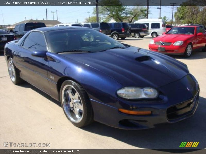 Navy Blue Metallic / Neutral 2001 Chevrolet Camaro SS Coupe