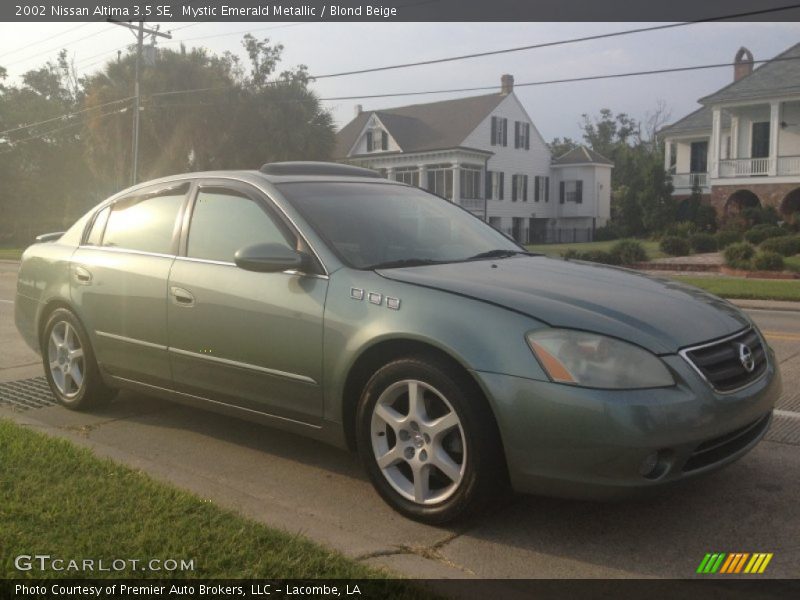 Mystic Emerald Metallic / Blond Beige 2002 Nissan Altima 3.5 SE