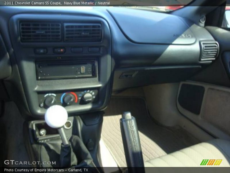 Navy Blue Metallic / Neutral 2001 Chevrolet Camaro SS Coupe