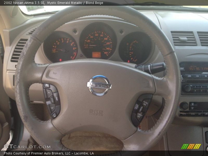 Mystic Emerald Metallic / Blond Beige 2002 Nissan Altima 3.5 SE