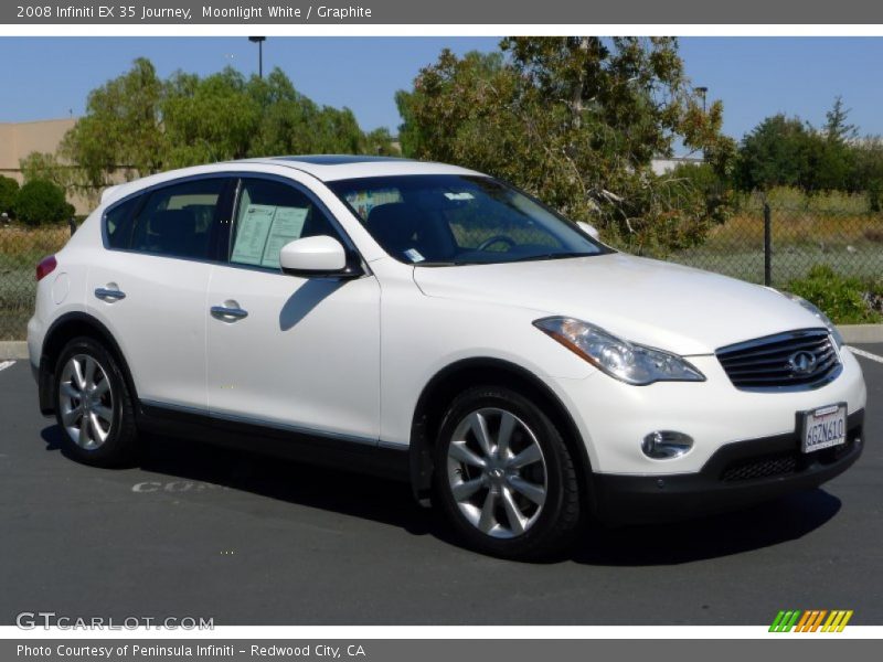 Moonlight White / Graphite 2008 Infiniti EX 35 Journey