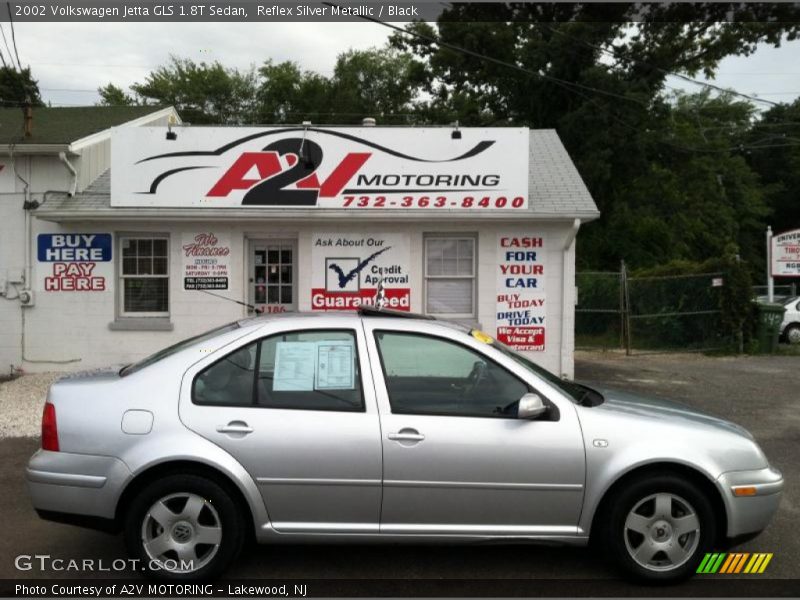 Reflex Silver Metallic / Black 2002 Volkswagen Jetta GLS 1.8T Sedan