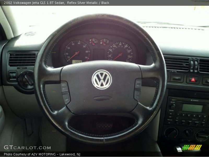 Reflex Silver Metallic / Black 2002 Volkswagen Jetta GLS 1.8T Sedan